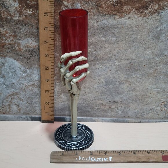 Halloween Themed Champagne Flute Skeleton Hand Stem - Picture 7 of 10